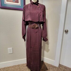 Vintage Beau David - SZ 6, Eggplant Caped Dress. Beautiful! Excellent Condition!